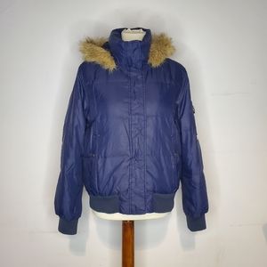 Zeroxposur Puffer Down Jacket Full Zip Faux Fur Ho